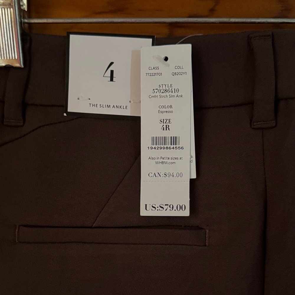 White House Black Market Women's Brown Skinny Pants - Picture 3 of 4
